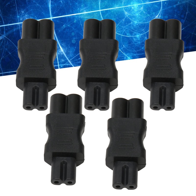 5Pcs IEC320 C6 to C7 Receptacle Connector Power Adapter Supply