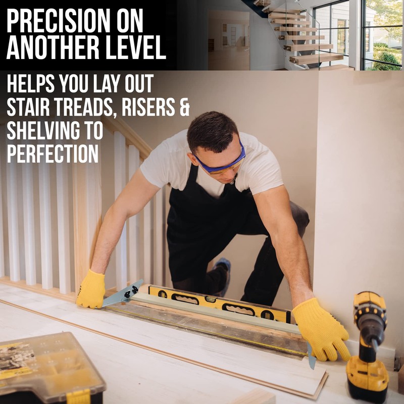 Professional Stair Tread Tool with Accurate Angle Measurement for DIY