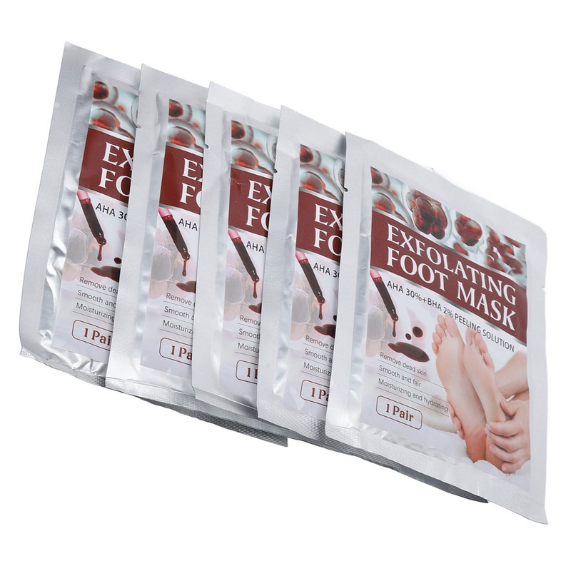 5 Pieces Exfoliating Foot Peel Mask Hydrating Moisturizing Smoothing for