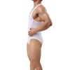 TESOON Body deportivo de malla para hombre, leotardo de lucha