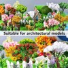 ANCLLO 25pcs Model Trees Model Trains Scenery 6.5cm Mini Snow