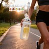 SIEROZUR 32 oz Glass Water Bottle with Straw and Handle