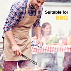 Jieddey Cooking Tweezers Tongs Set,2 Pcs Kitchen Fine Tweezer Tongs 30cm Stainless Steel Professional Chef Tweezer Kitchen Tools for Cooking,Repairing,Sea Food BBQ and Serving Black