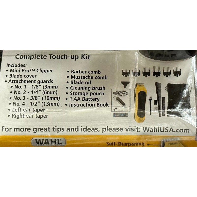 WAHL Mini Pro CORDLESS Compact TOUCH-UP Hair Beard BATTERY Precision
