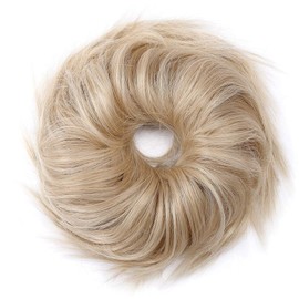 Tousled Updo Messy Bun Hair Extension Hair Piece Ponytail Updo Extensions Hairpiece Synthetic Hair Extensions Scrunchies Hair Accessories Brown Blonde Highlight