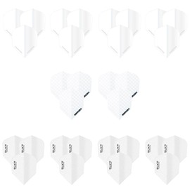 Harrows White Dart Flights | 10 x Sets Dart Flights (Total 30 Flights) I 100 Micron Dart Flights I Premium Extra Strong Made in the UK I Professional Dart Accessories