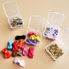 24 Pack Small Clear Plastic Beads Storage Box,Containers Dividers Box,for