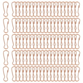 PATIKIL Lanyard Hooks, 200 Pcs 25mm Stainless Steel 304 Spring Snap Hook Metal Clips Clasp for Key Chain Key Rings ID Card Shower Curtain, Red Bronze