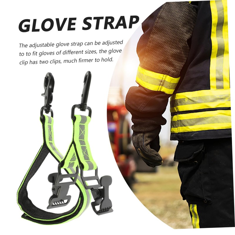 BUGUUYO Firefighters' Essential 2 Pack Glove Safety Straps Reflective Straps