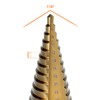 QWORK® HSS M35 Cobalt Step Drill 4-32 mm, Robust Taper