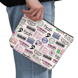PYOUL Kamala H Inspired Gift Kamala H 2024 Makeup Bag Speaking Cosmetic Bag President Fans Gift Kamala H Fans Gift (Kamala H 2024 Bag)