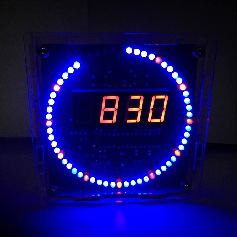 Rotating Digital LED Display Module, DS1302 DIY Clock Temperature Controller