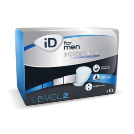 iD for Men Level 2 Incontinence Pads (1 Pack of 10)