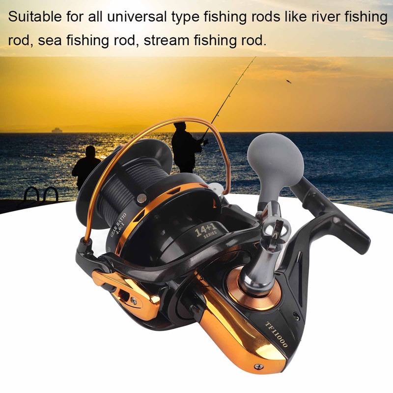 14+1BB High Speed Metallic Casting Spinning Sea Fishing Reel Wheel