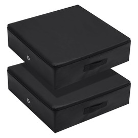 Foilswirl 2 Pack Weightlifting Crash Pad Black Silencer Weightlifting Drop Pads with PVC Leather Cover Barbell Deadlift Mat 20 x 20 x 6 Inches for Climbing Sport Supplies