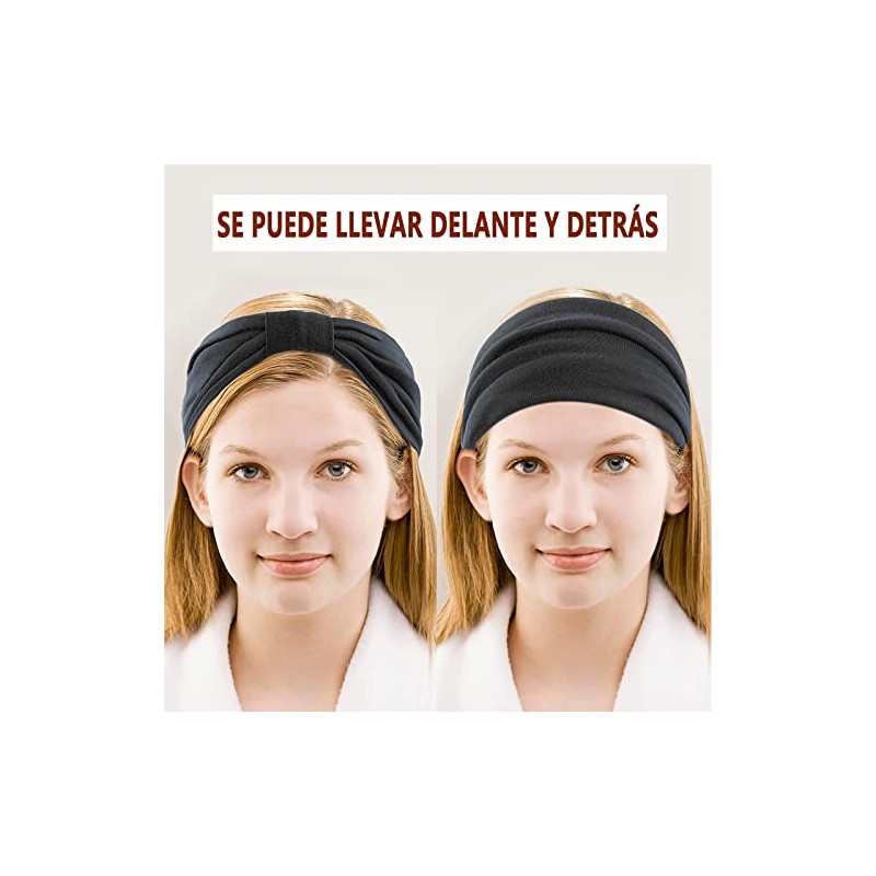 6 diademas anchas BAGOTT en 6 colores con material reversible