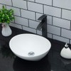 Kichae Oval Vessel Sink 16"x13" Modern Bathroom Vessel Sink Above