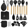 Nesdra Kitchen 33 Pcs Silicone Kitchen Utensils Set With Holder