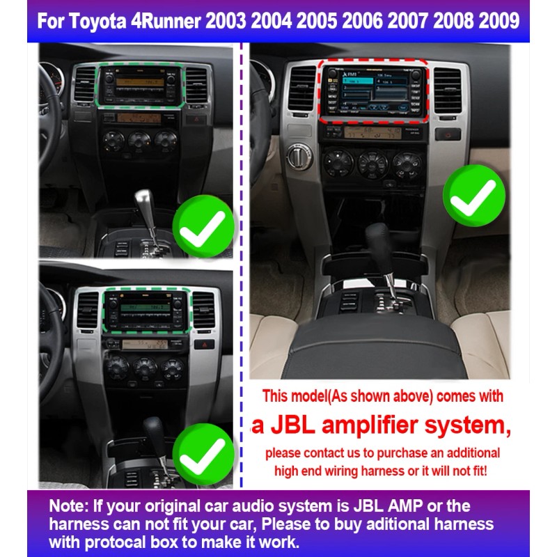 For 2008-2013 Toyota Highlander 7" Android 13 Carplay Car Stereo