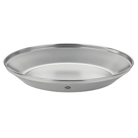 Camping Moon S397-23 Tableware, Camping Plate, Stainless Steel, φ9.3 inches (23.5 cm)