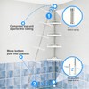 HAMITOR Corner Shower Caddy Tension Pole: Adjustable Stainless Steel Shower