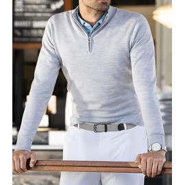 CHAOREN Men's Elastic Belt, Braided Belt Without Holes, Robust Construction and Easy to Move, 35 mm, gray