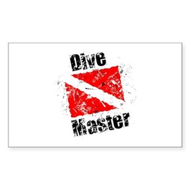 CafePress Dive Master Rectangle Sticker Rectangle Bumper Sticker Car Decal