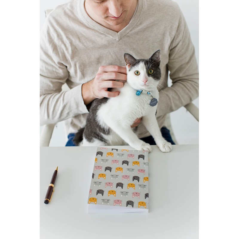 Pearhead Pet Cat Journal, Sweet Cat Face Notebook, School Journal