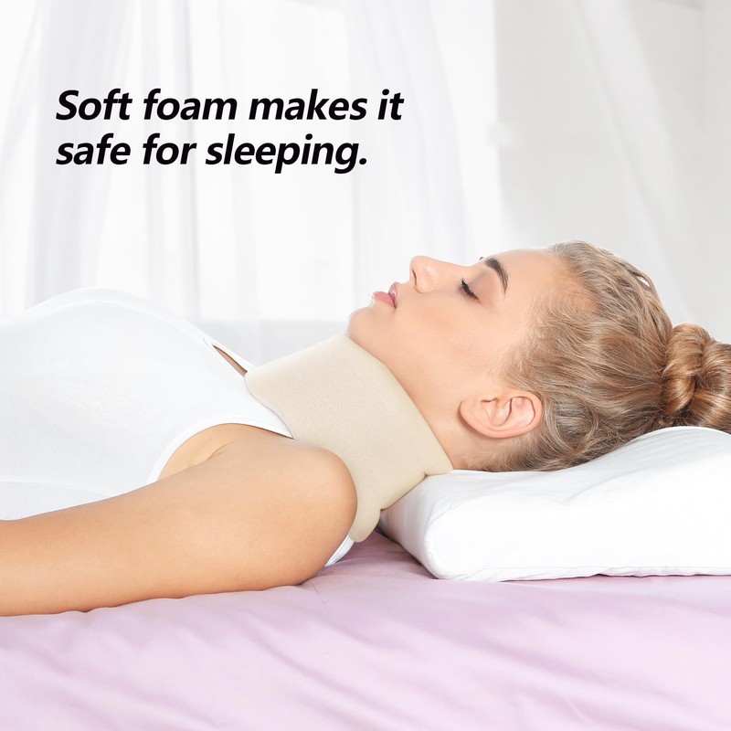 Soft Foam Neck Brace Universal Cervical Collar, Adjustable Neck Support
