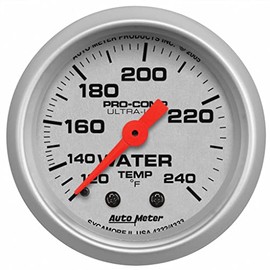 AutoMeter Water Temp Gauge Ultra-Lite 52mm 120-240 Deg F Mechanical