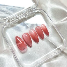 Rabbit Magnet Nail Tips - Coffin / 토끼 자석 네일팁 - 코핀