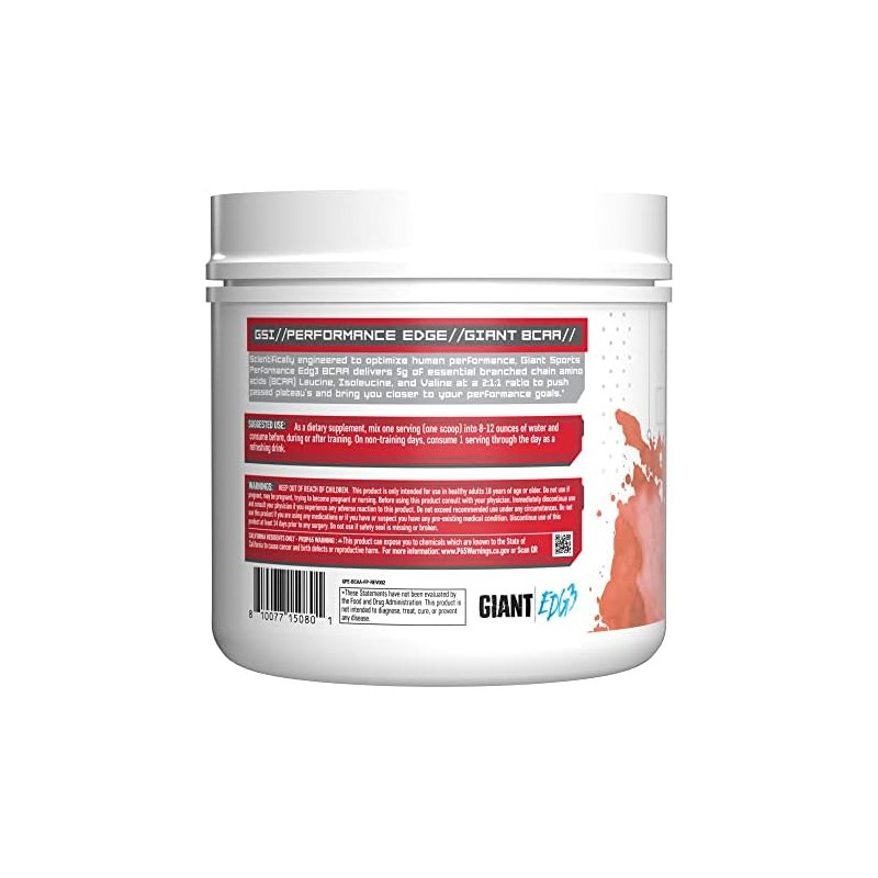 Giant Sports Performance Edge Series BCAA 60 Serving (Fruit Punch,