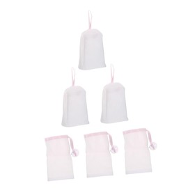 FRCOLOR 6pcs Soap Saver Mesh Bag for Handmade Soap Face Cleanser Foaming Nets Quick Drying Safe