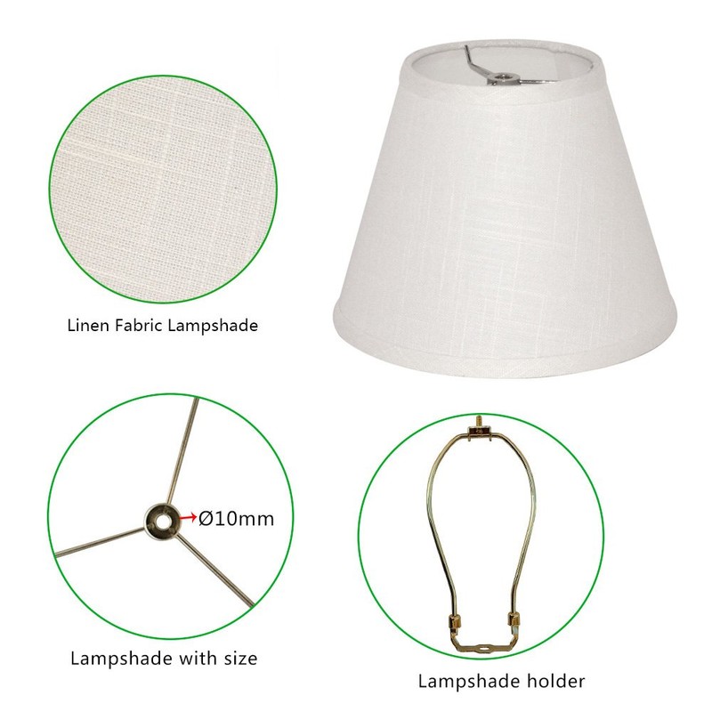 TOOTOO STAR Barrel White Small Lamp Shade for Table Lamps