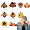9Pcs Fall Iron on Patch Maple Leaf Turkey Car Sunflower