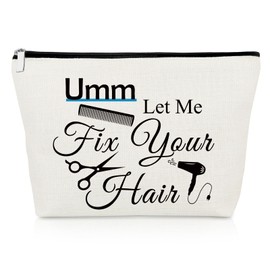 Thank You Hairdresser Gifts Makeup Bag Hair Stylist Gifts Hairdresser Birthday Gifts New Salon Owner Gifts Cosmetic Bag Appreciation Gifts for Hair Dresser Hairstylist Barber Friend Travel Pouch