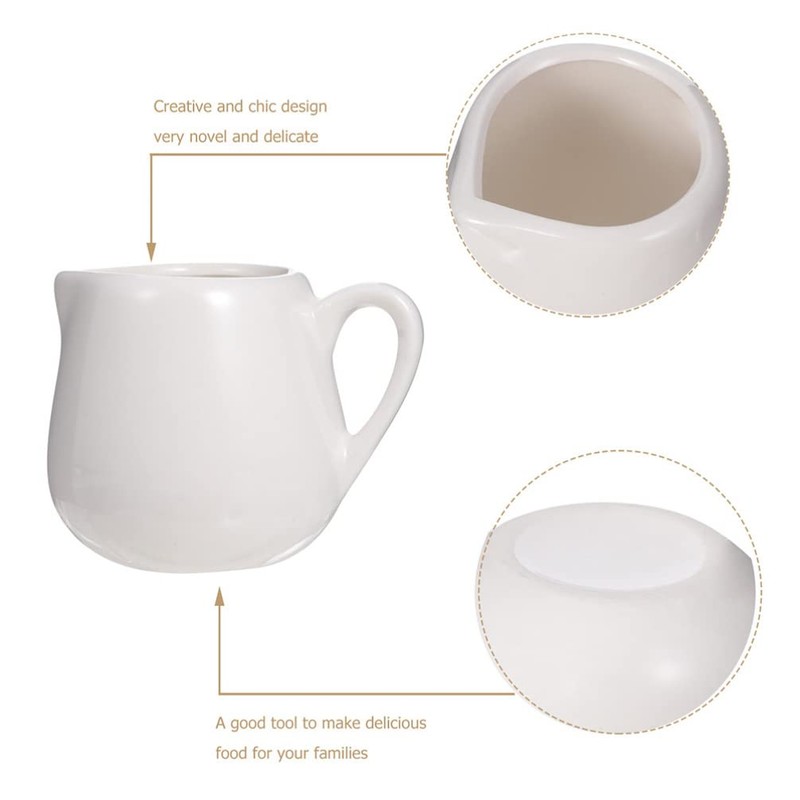 Hemoton 6Pcs Milk Storage Jugs Ceramic Sauce Containers Sauce Jugs