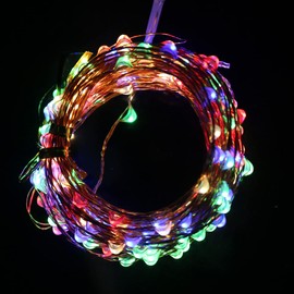 Dreamworth 40 Ft 240 LED's Copper Wire Lights,Remote Battery Operated LED String Lights 8 lighting Mode Waterproof with 13 Key Remote Control for Christmas Holiday, Wedding, Parties(Multicolor)