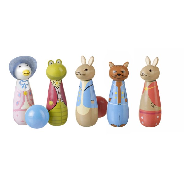 Orange Tree Toys Wooden Bowling Set Skittles Game Kids Beatrix