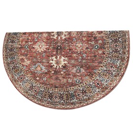 Hearth Rug, 20x32 Inch Soft Fireplace Rug, Water-Absorbent Half Round Door Mat, Washable Half Moon Non-Slip Foot Mat for Bathroom Kitchen Door Entry-