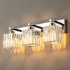 FDPBY Modern Bathroom Vanity Light 3-Lights Chrome Crystal Bathroom Wall