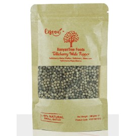 BanyanTree Foods White Peppercorns 100g~ All Natural, Indian Origin