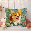 DIY Latch Hook Pillow Kits for Adults Welsh Corgi Dog