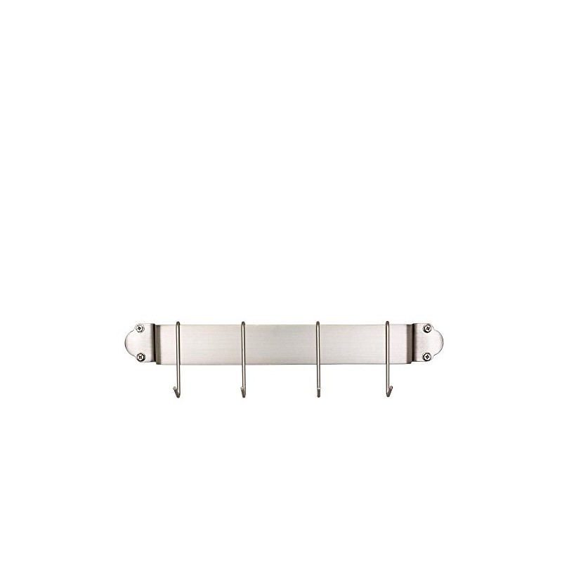 Old Dutch 18" Bar Rack with 4 Hooks, Satin Nickel