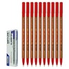 PointDX Fineliner Pens, RED, Fine Point (0.5mm), Pack of 10,