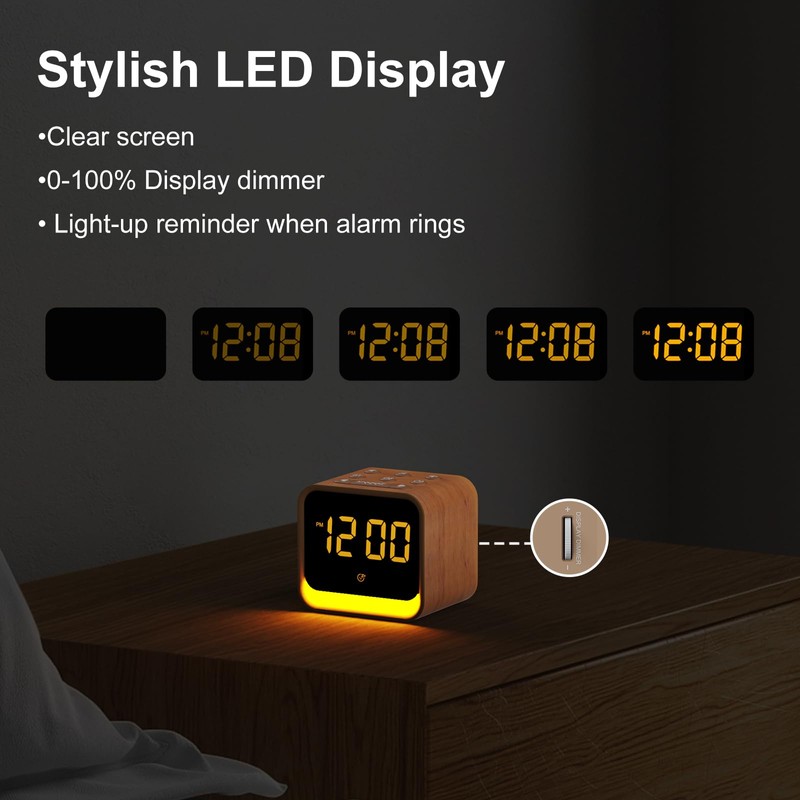 Housbay White Noise Machine with Alarm Clock for Bedrooms, Bluetooth
