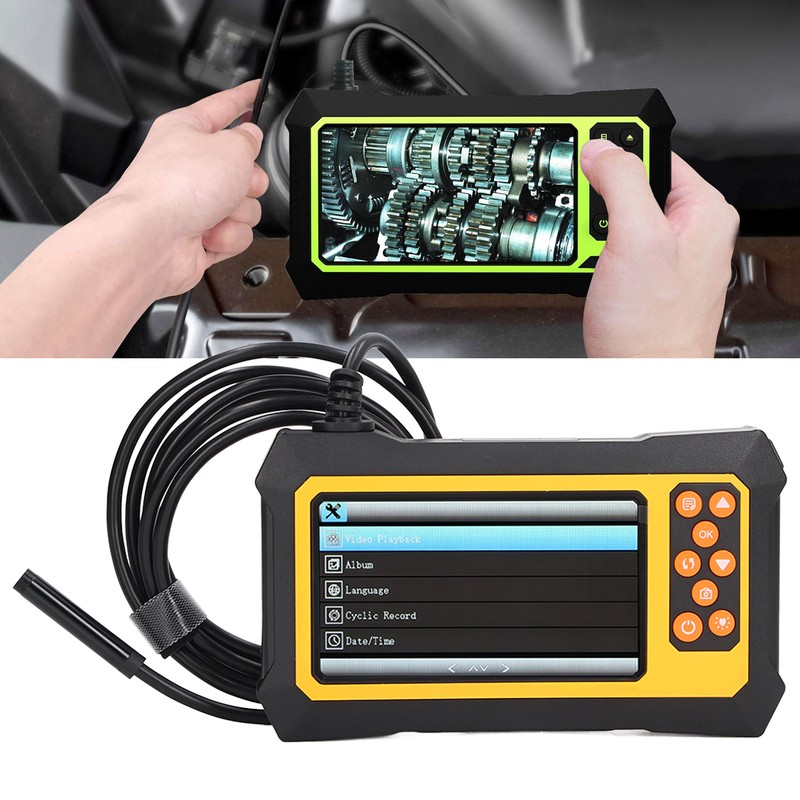Endoscope 8mm Lens 4.3in LCD Screen Borescope Camera IP67 Waterproof