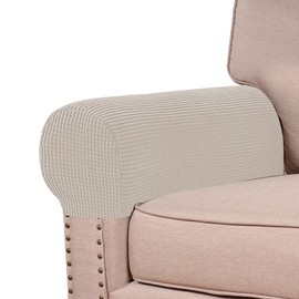 Turquoize - Fundas elásticas para reposabrazos para sillas y sofás - Fundas antideslizantes de elastano jacquard para reposabrazos reclinable, juego de 4 unidades, Island Fossi