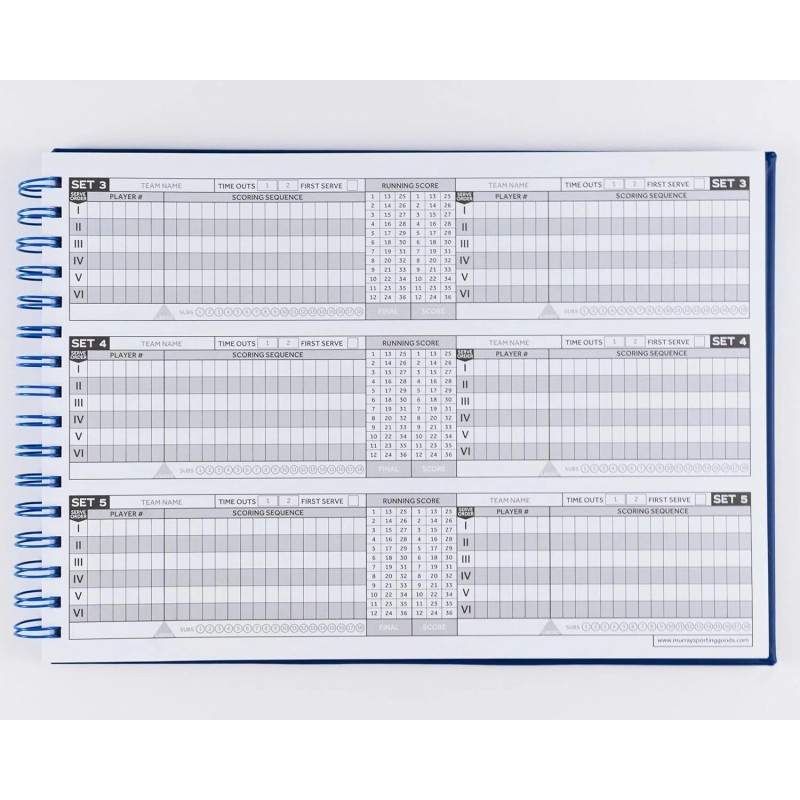 Murray Sporting Goods Premium Volleyball Scorebook - 60 Matches