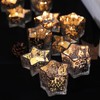 Letine 10pcs Silver Ribbed Star Candle Cups - Assorted Height